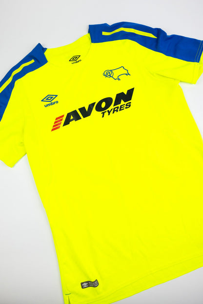 Derby County 2017-18 Football Shirt (Large) HiViz