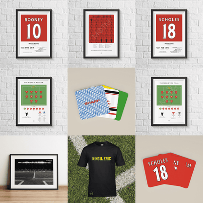 David Beckham Manchester United Legend Stats Print - Man of The Match Football