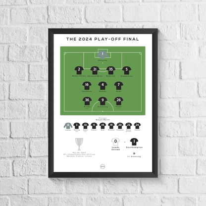 Southampton vs Leeds United 2024 EFL Championship Play-Off Final Print