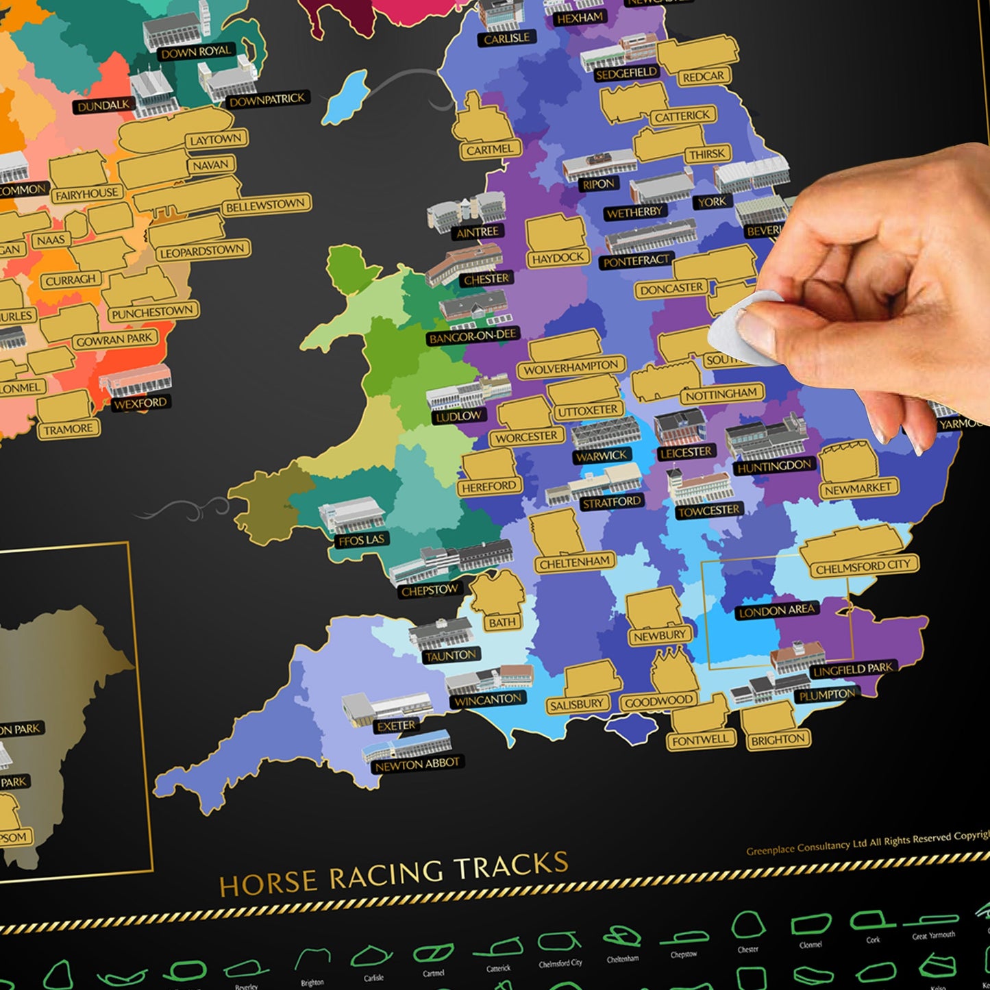 British Isles Horse Racing Map