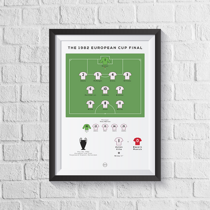 Aston Villa vs Bayern Munich 1982 European Cup Final Print - Man of The Match Football