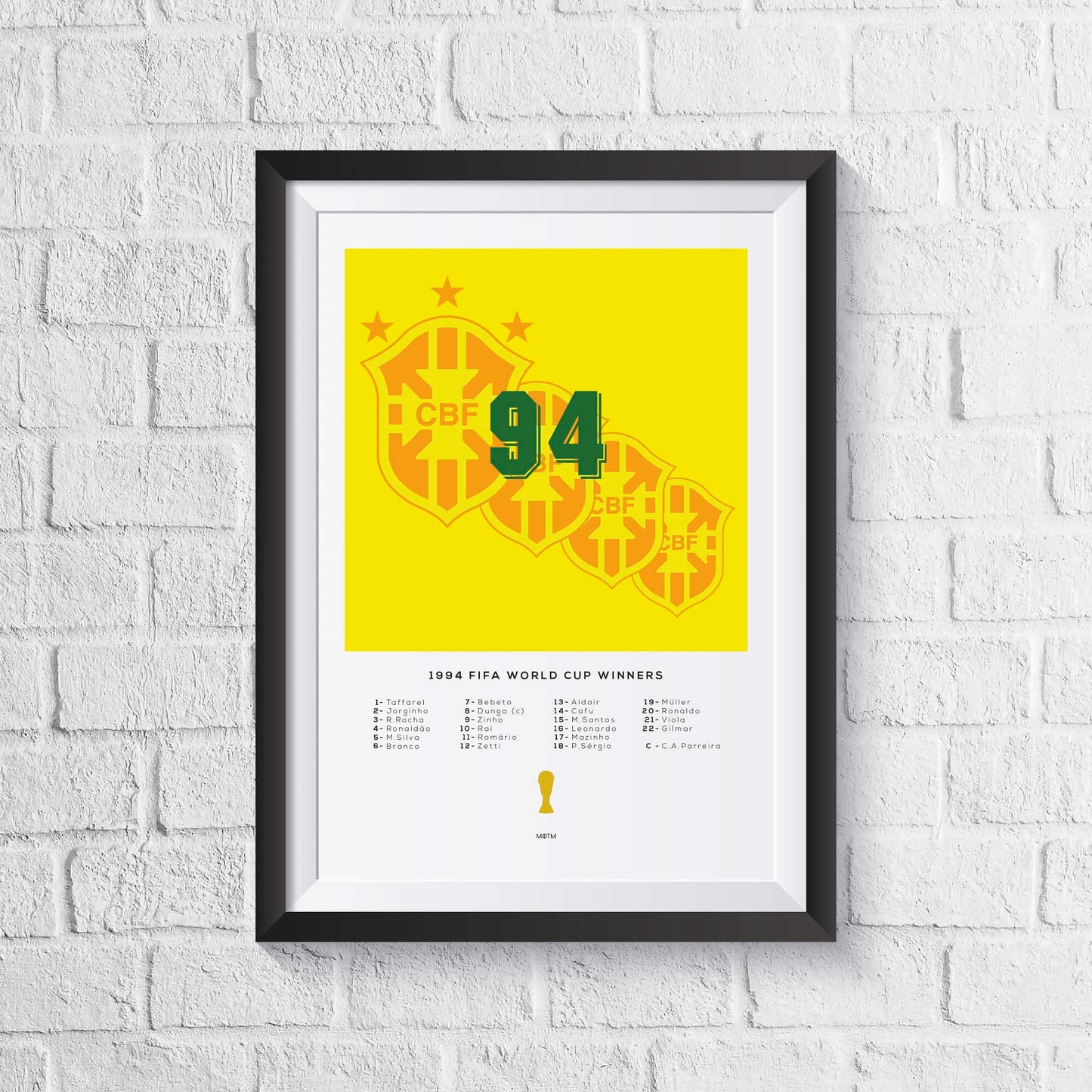 Brazil 1994 World Cup Squad Print