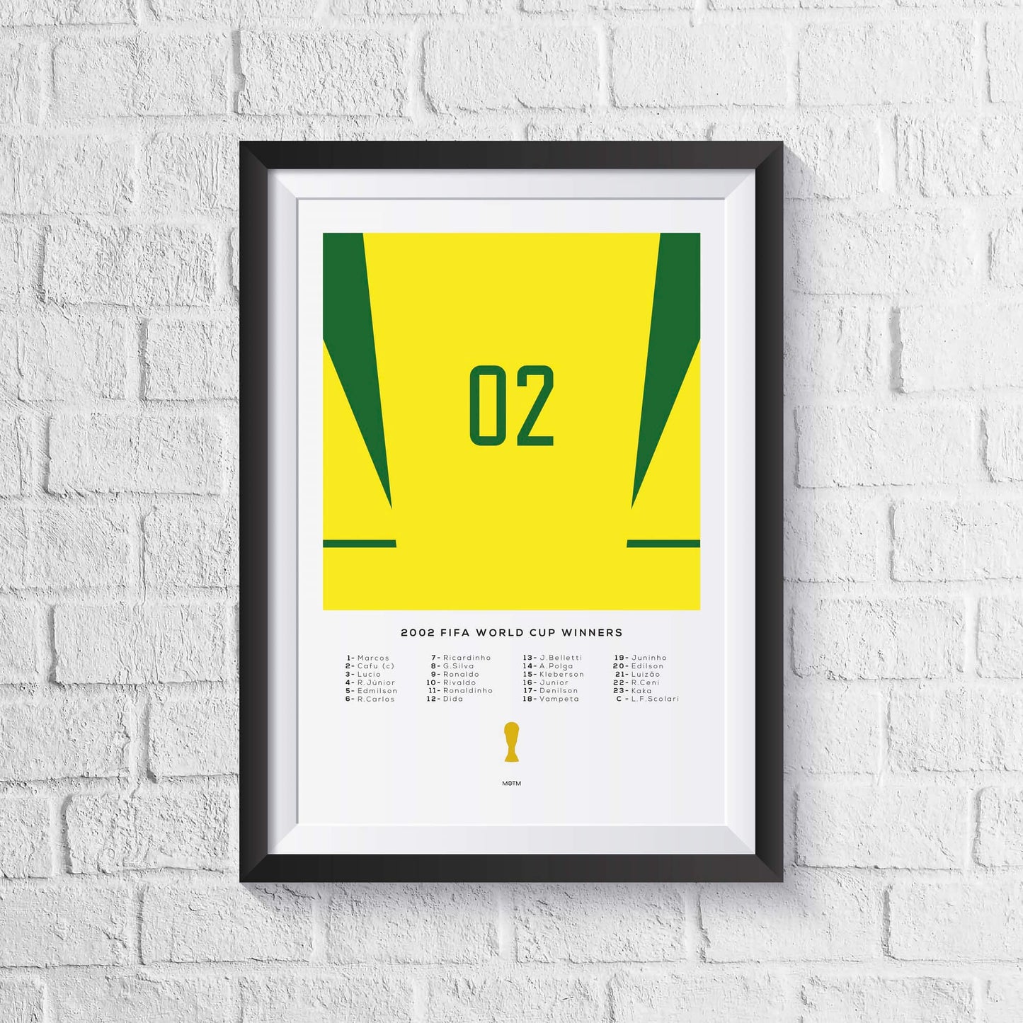 Brazil 2002 World Cup Squad Print - Man of The Match Football