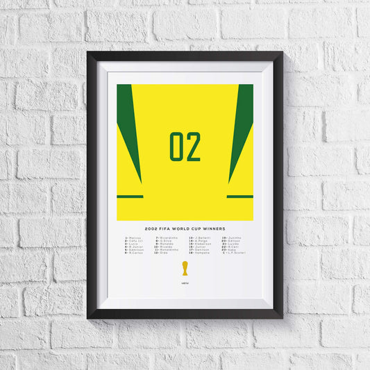 Brazil 2002 World Cup Squad Print - Man of The Match Football