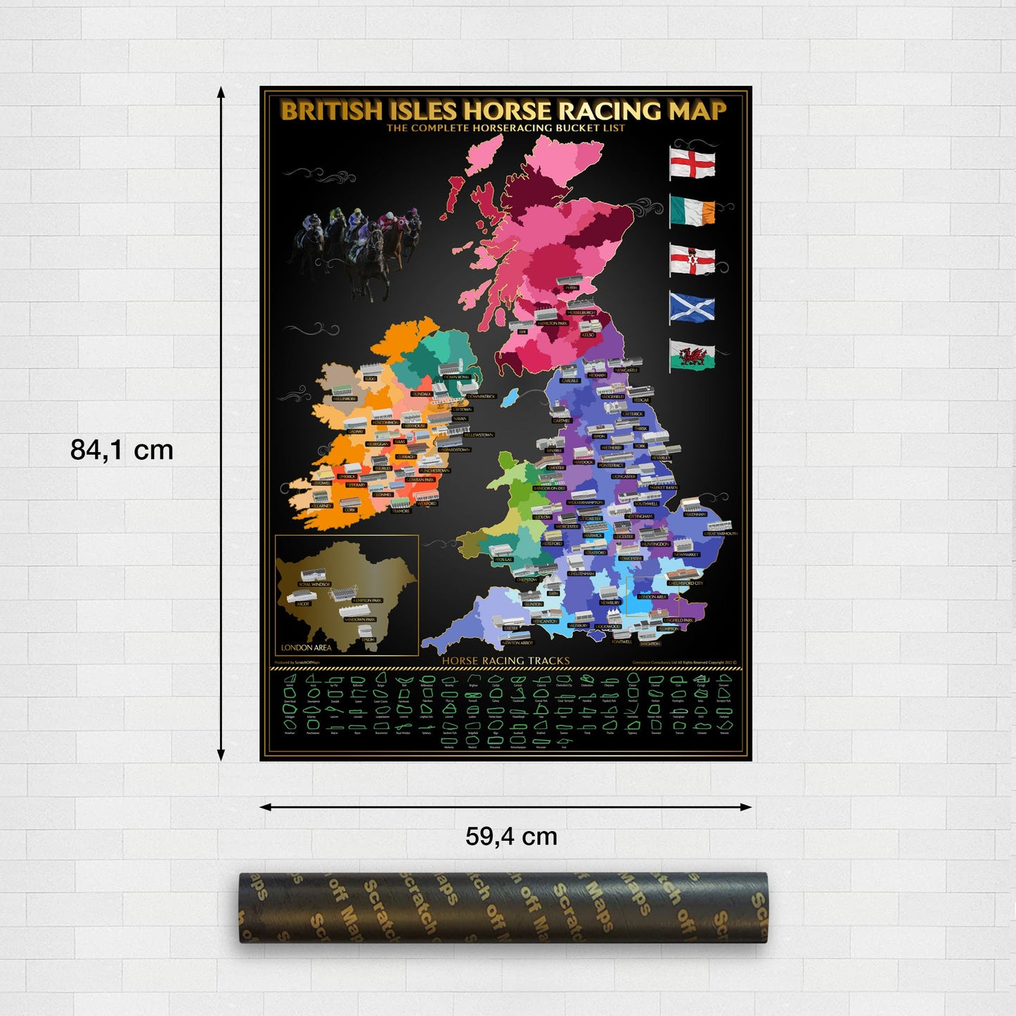British Isles Horse Racing Map