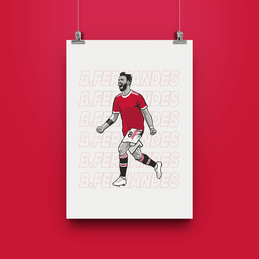 Bruno Fernandes Manchester United Print