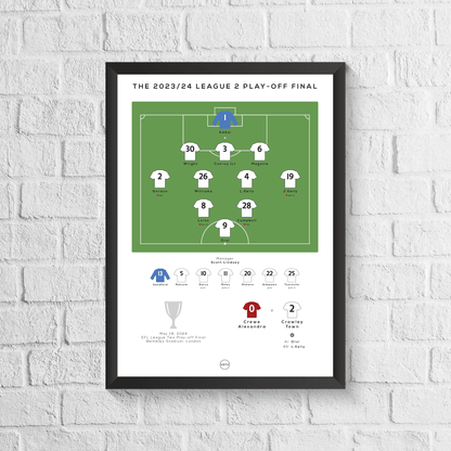 Crawley Town vs Crewe Alexandra 2024 EFL League Two Play-Off Final Print