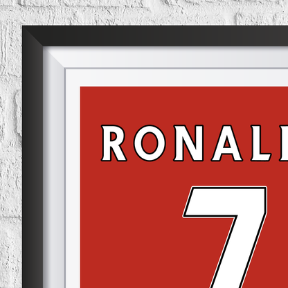 Cristiano Ronaldo Manchester United Legend Stats Print