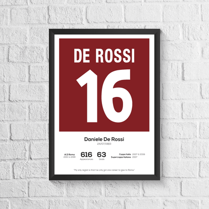 Daniele De Rossi Legend Stats Print