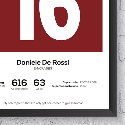 Daniele De Rossi Legend Stats Print