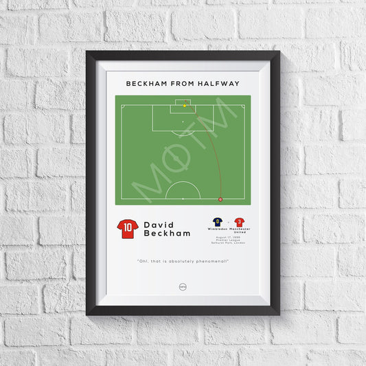 David Beckham Halfway Goal Print
