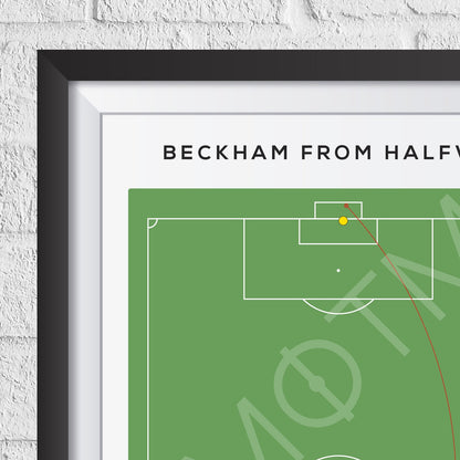 David Beckham Halfway Goal Print