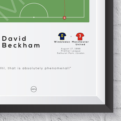 David Beckham Halfway Goal Print