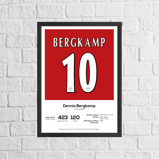 Dennis Bergkamp Legend Stats Print