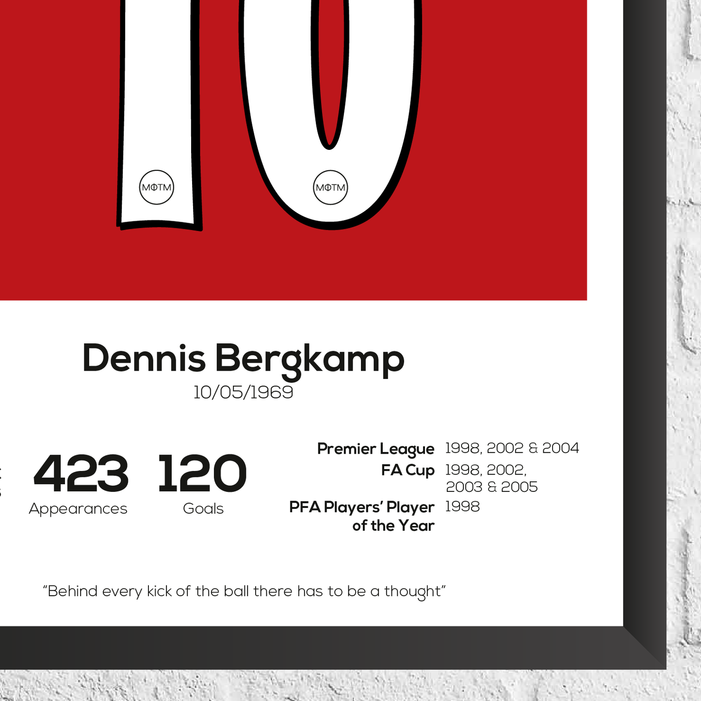 Dennis Bergkamp Legend Stats Print