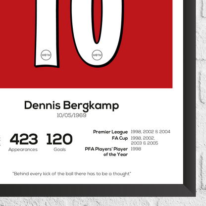 Dennis Bergkamp Legend Stats Print