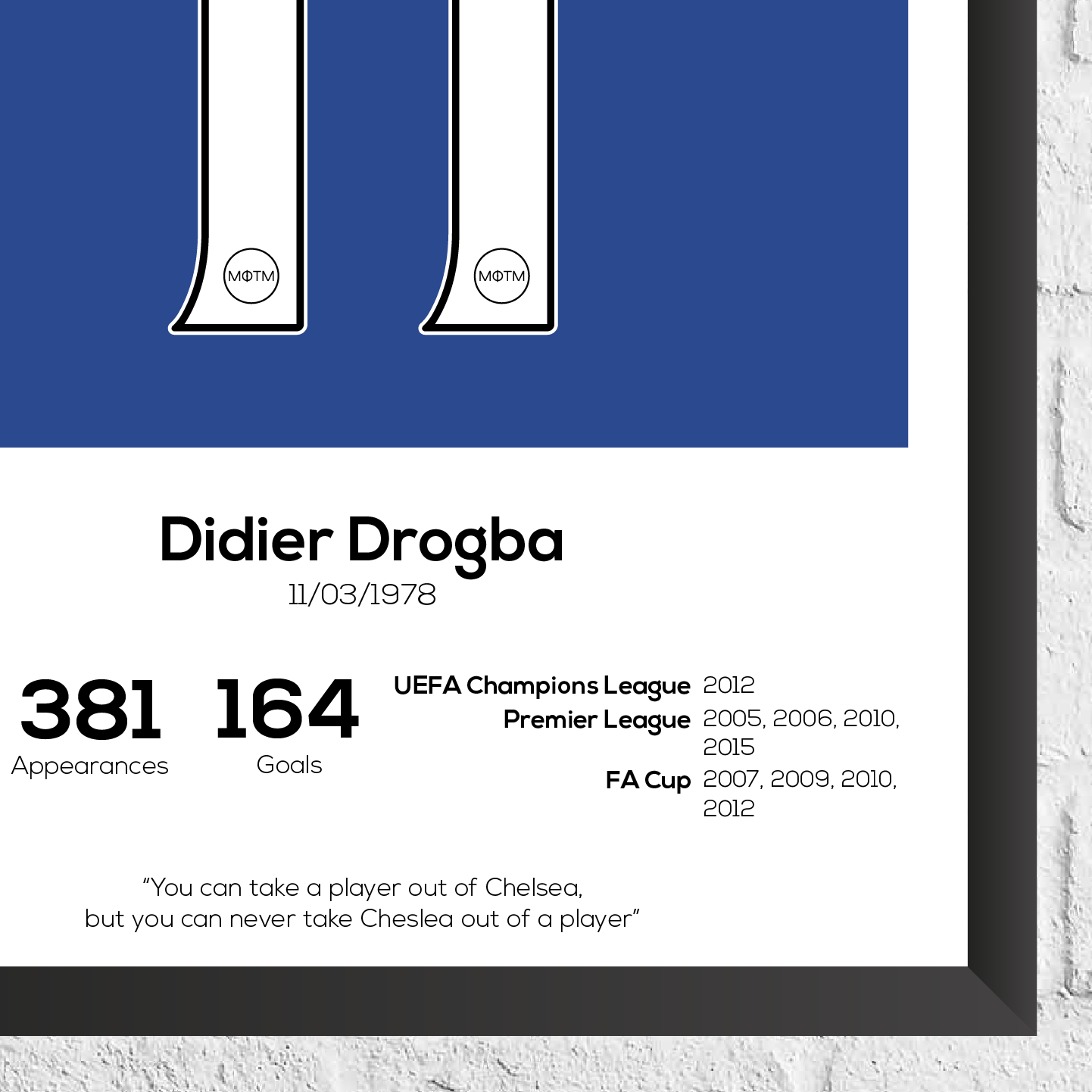 Didier Drogba Legend Stats Print