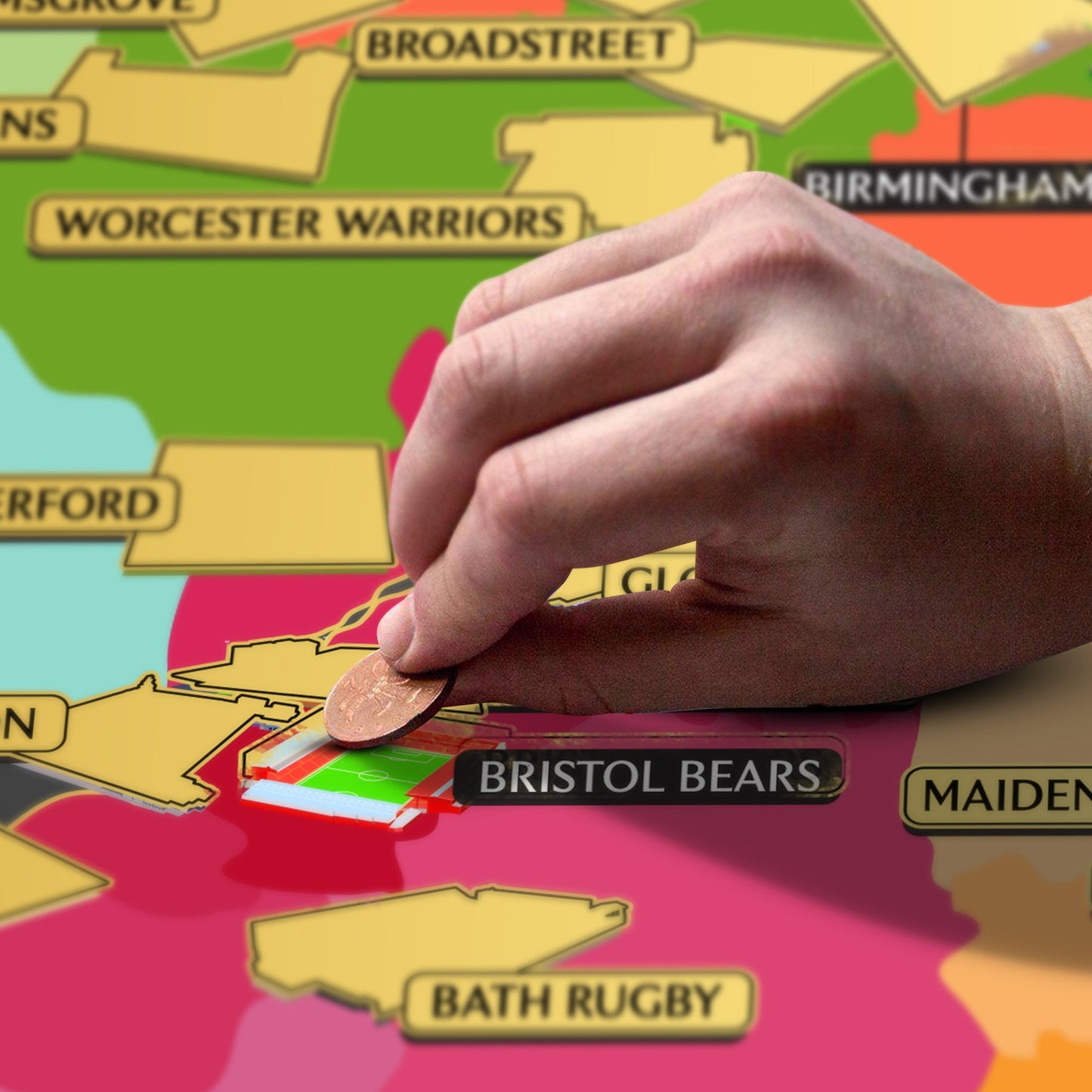 English Rugby Union Map