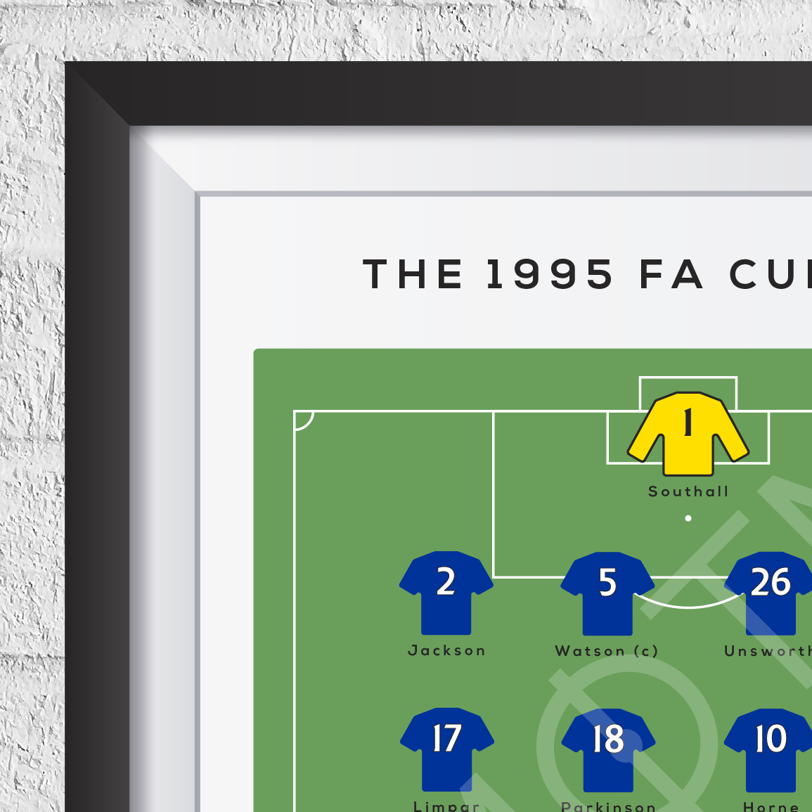 Everton vs Manchester United 1995 FA Cup Final Print - Man of The Match Football