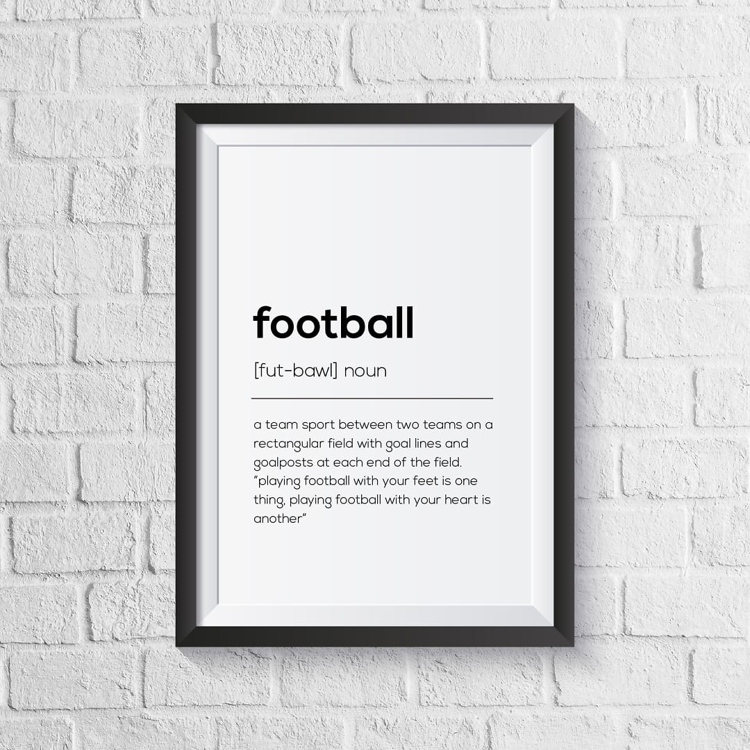 Football Definition Print - Man of The Match Football