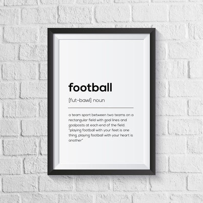 Football Definition Print - Man of The Match Football