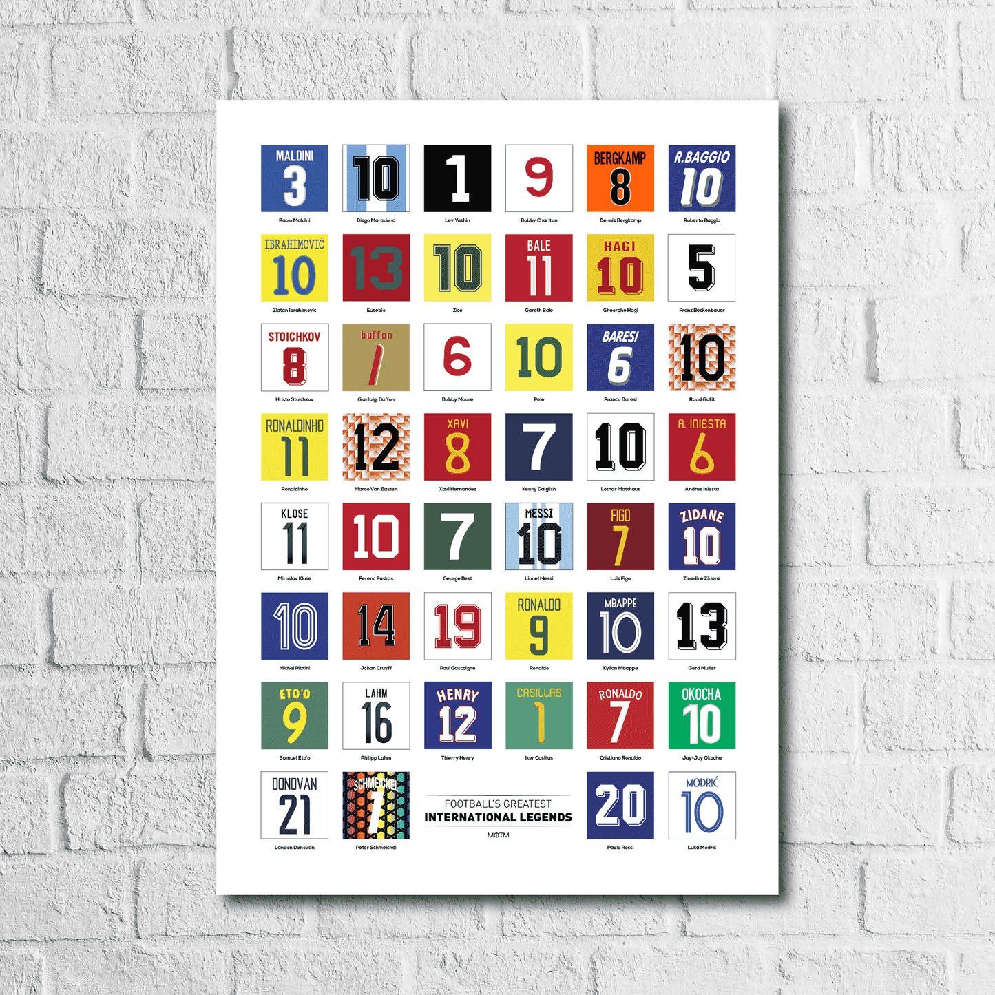 International Football Legends Poster