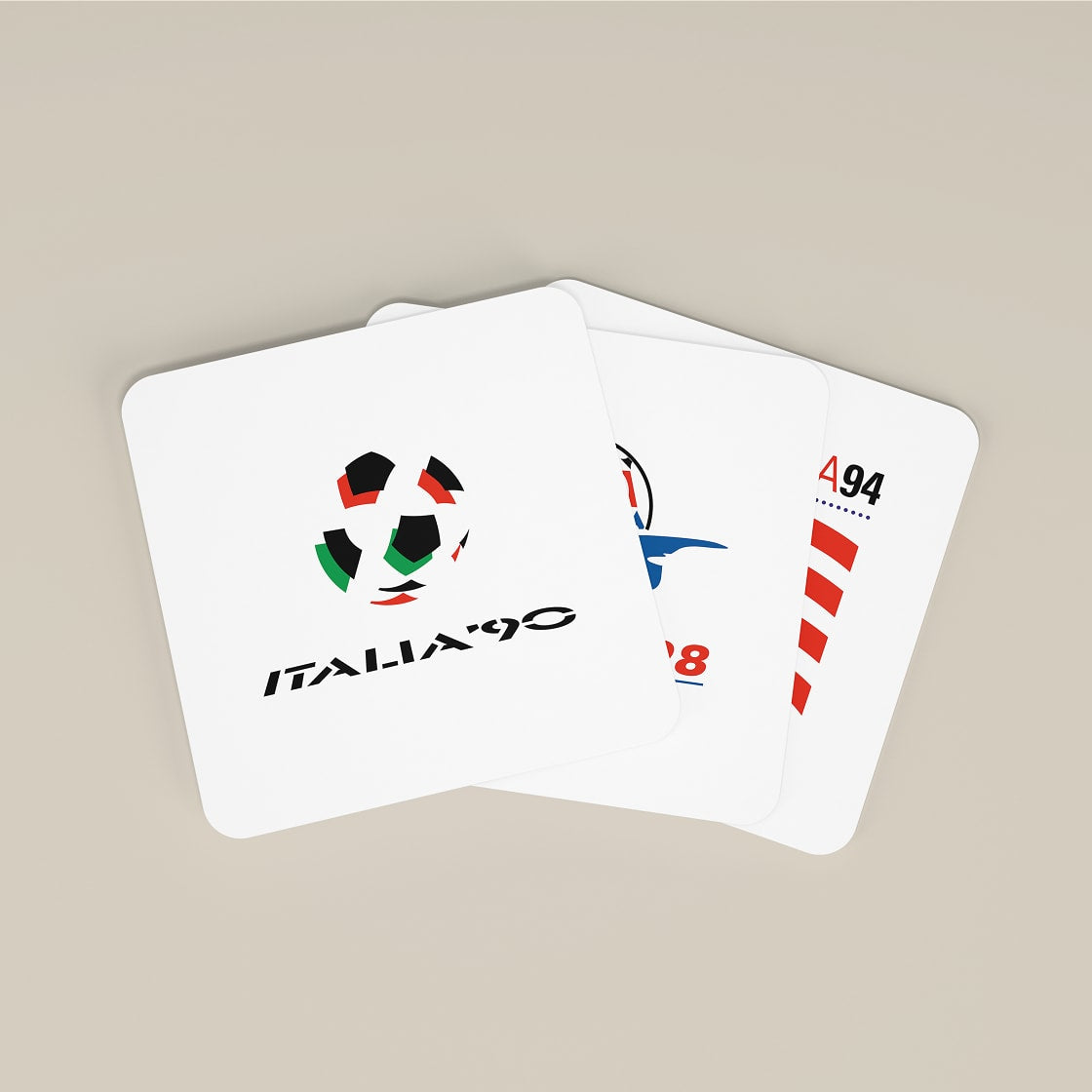 Retro Football World Cup Coasters - Set of 8 - Man of The Match Football