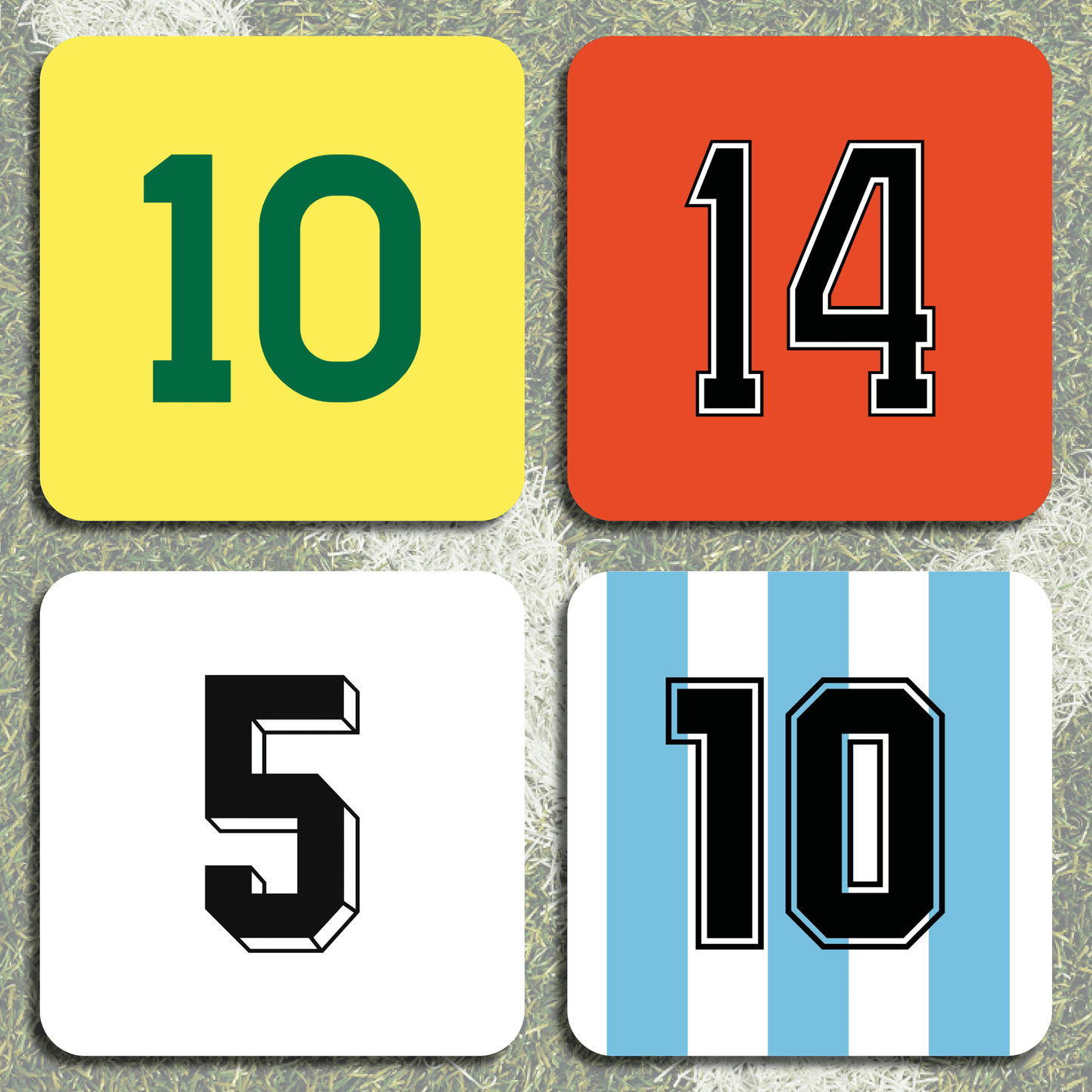 Retro Football World Cup Legends - Set of 4