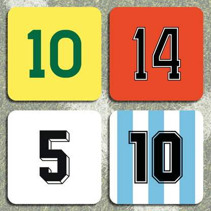 Retro Football World Cup Legends - Set of 4