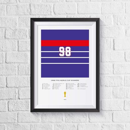 France 1998 World Cup Squad Print