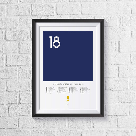 France 2018 World Cup Squad Print