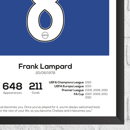 Frank Lampard Legend Stats Print