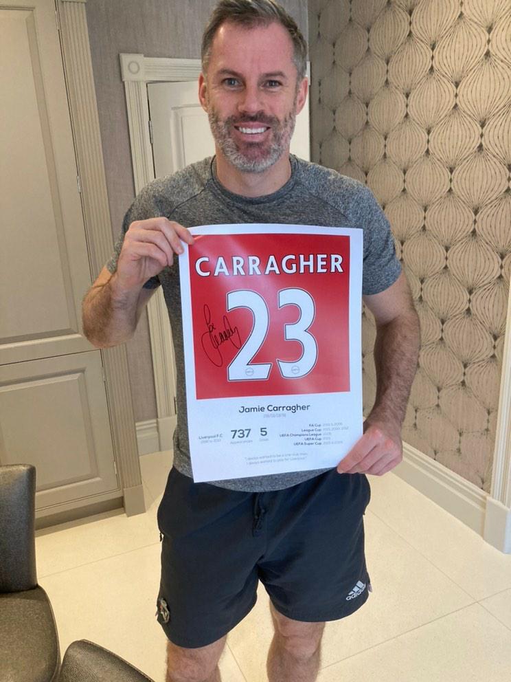 Jamie Carragher Liverpool Legend Stats Print - Man of The Match Football