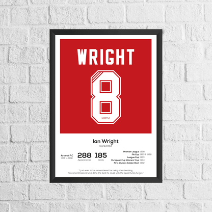 Ian Wright Legend Stats Print