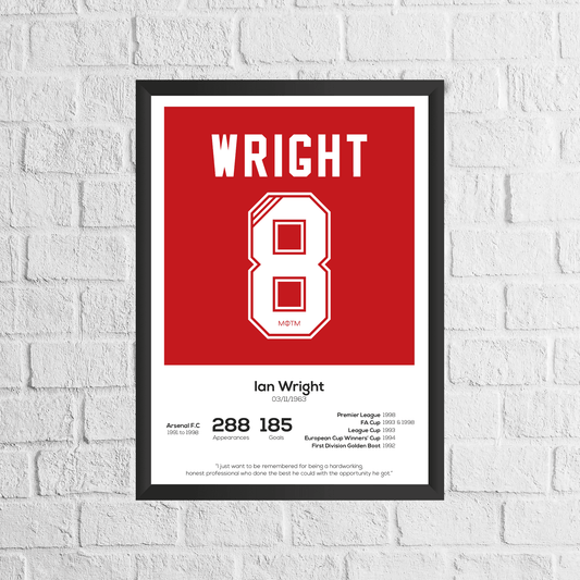 Ian Wright Legend Stats Print