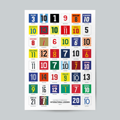 International Football Legends Poster