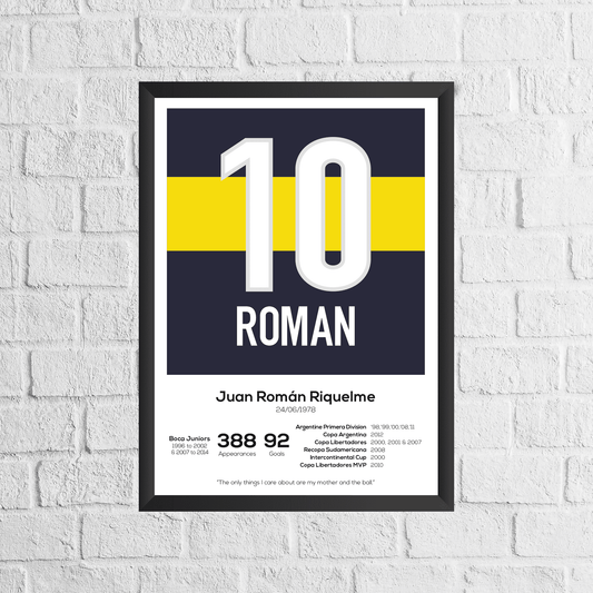 Juan Roman Riquelme Legend Stats Print