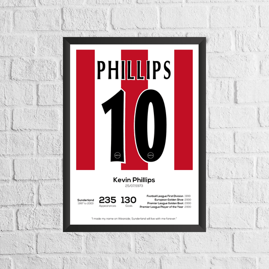 Kevin Phillips Legend Stats Print