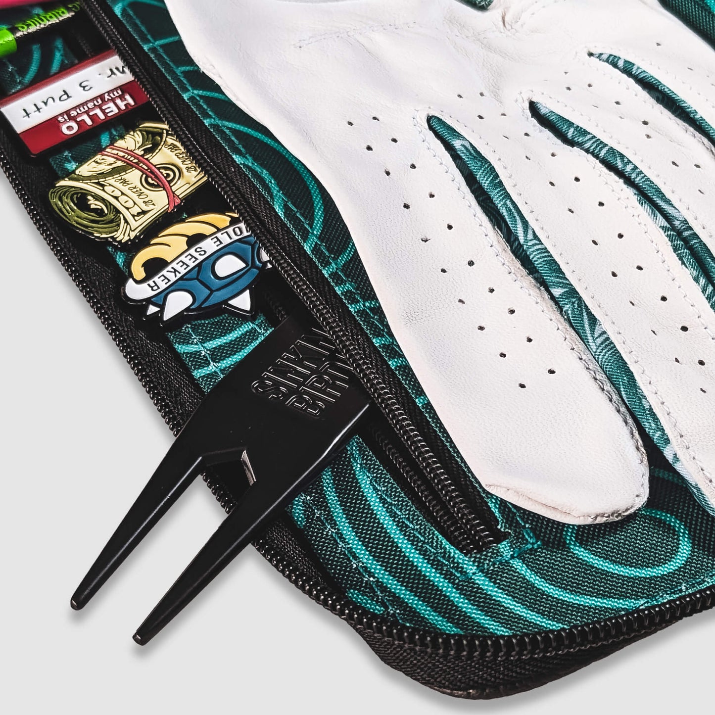 Leather golf glove case