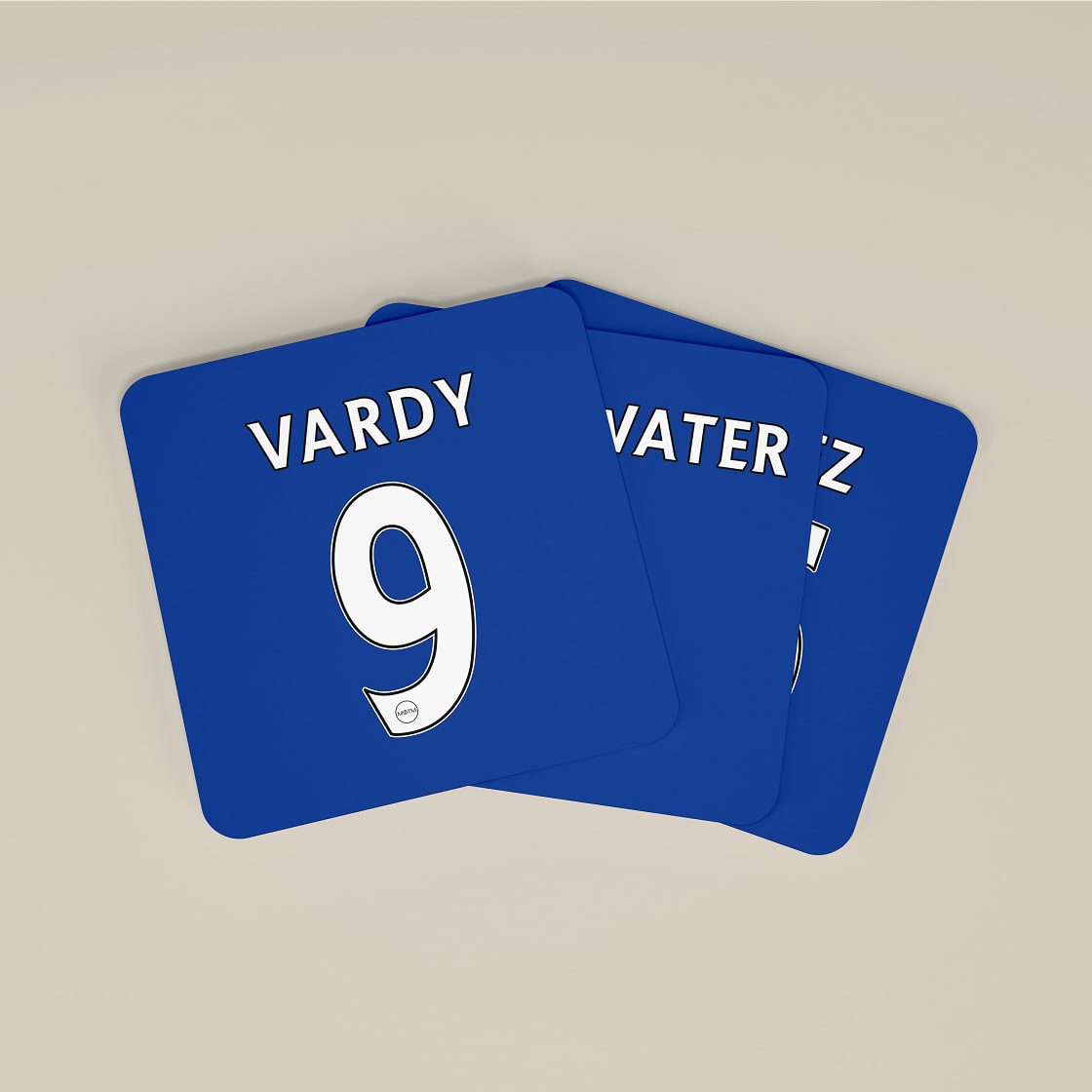 Leicester City Premier League Legends Football Coasters - Set of 4 - Man of The Match Football