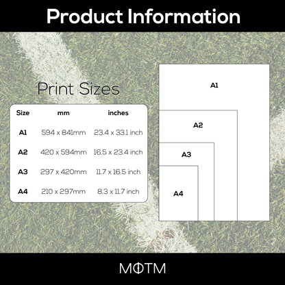 John Terry Chelsea Legend Stats Print - Man of The Match Football