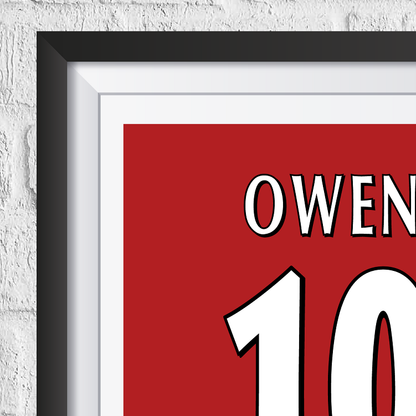 Michael Owen Liverpool Legend Stats Print - Man of The Match Football