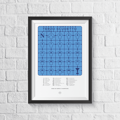 Napoli Terzo Scudetto Serie A 2022-23 Winners Print