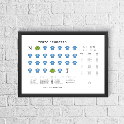 Napoli 2022/23 Serie A Winners Season Squad Print