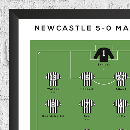 Newcastle United vs Manchester United Premier League Match Print