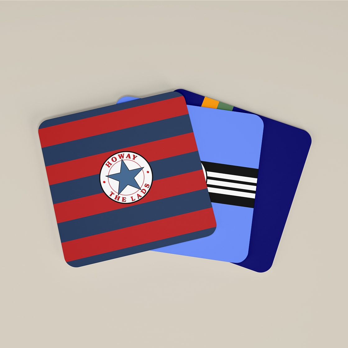 Newcastle United Retro Away Kits Football Coasters - Set of 4 - Man of The Match Football