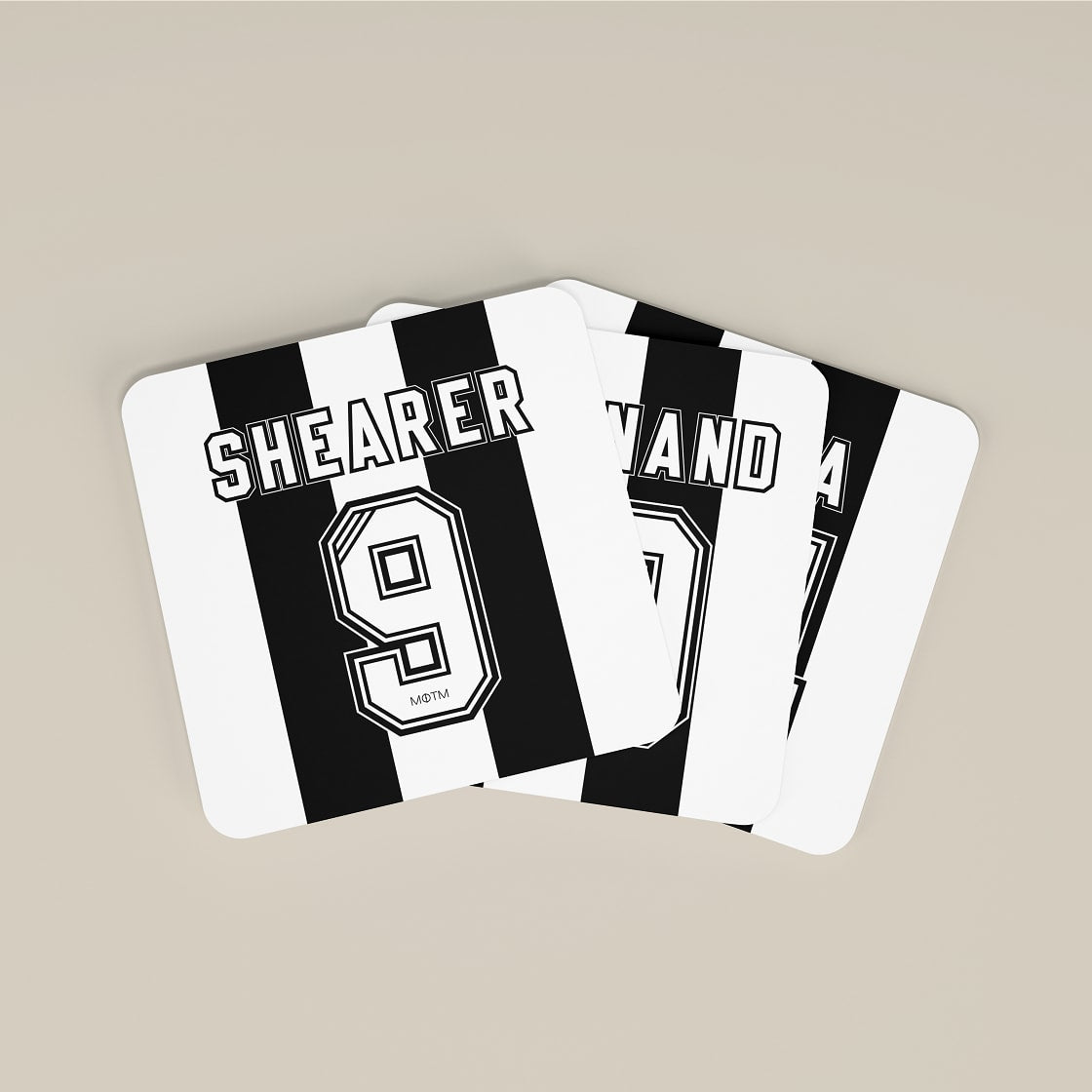 Newcastle United Legends Football Coasters - Set of 4 - Man of The Match Football