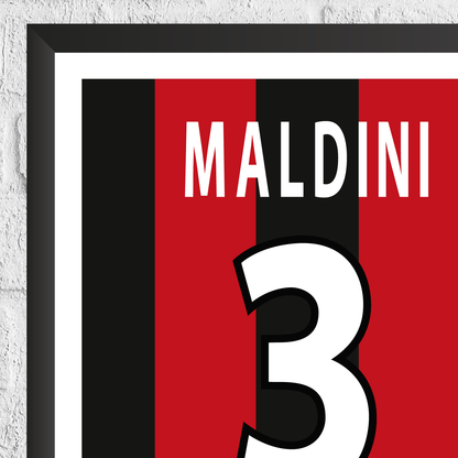 Paolo Maldini Legend Stats Football Print