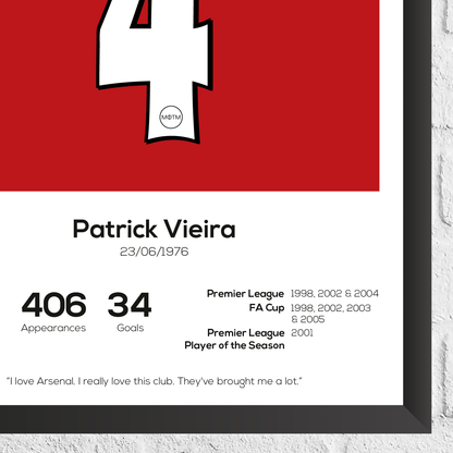 Patrick Vieira Legend Stats Print
