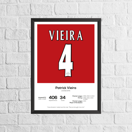 Patrick Vieira Legend Stats Print